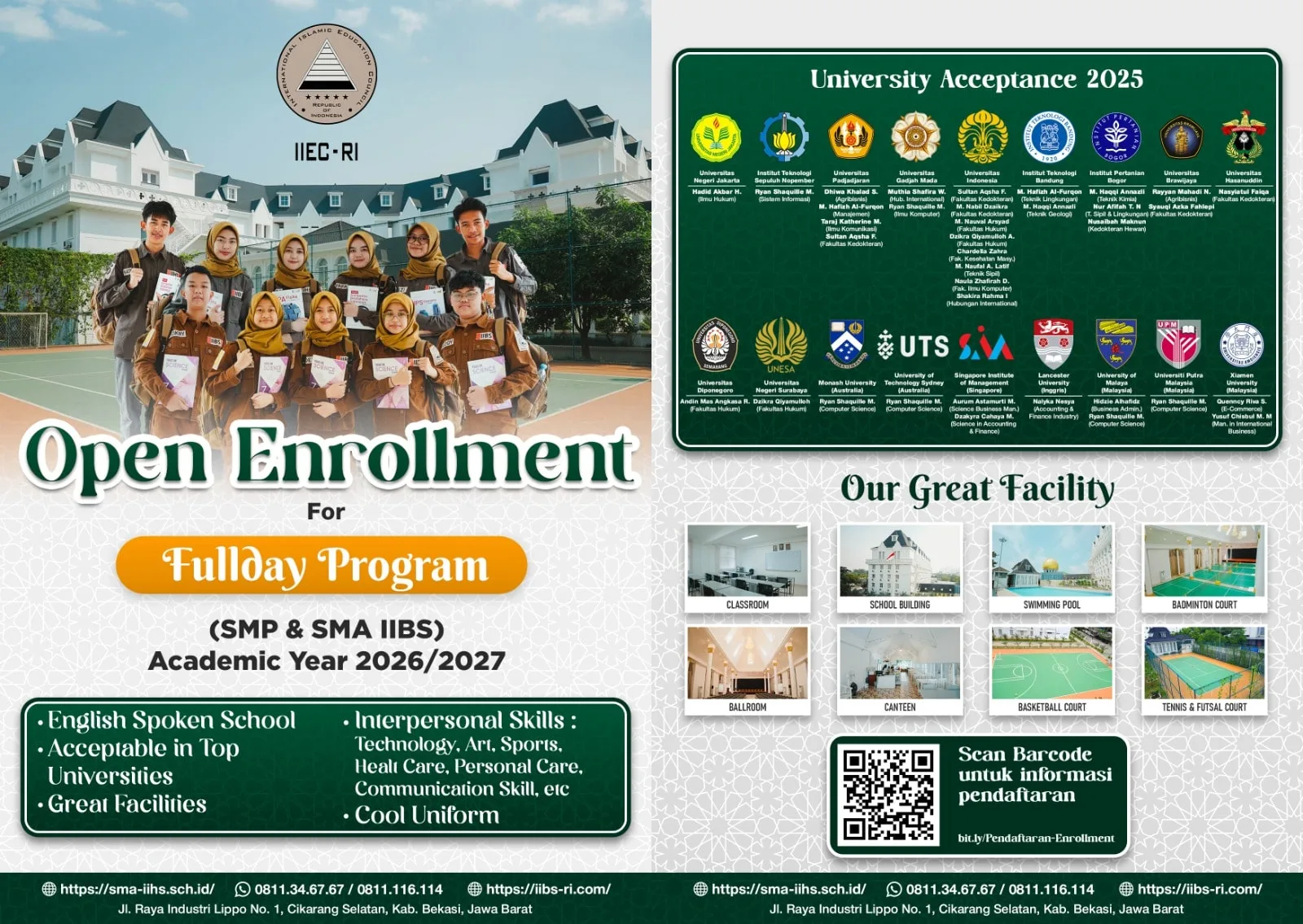 Penerimaan Peserta Didik Baru IIEC-RI (SMA-IIHS) 20262027