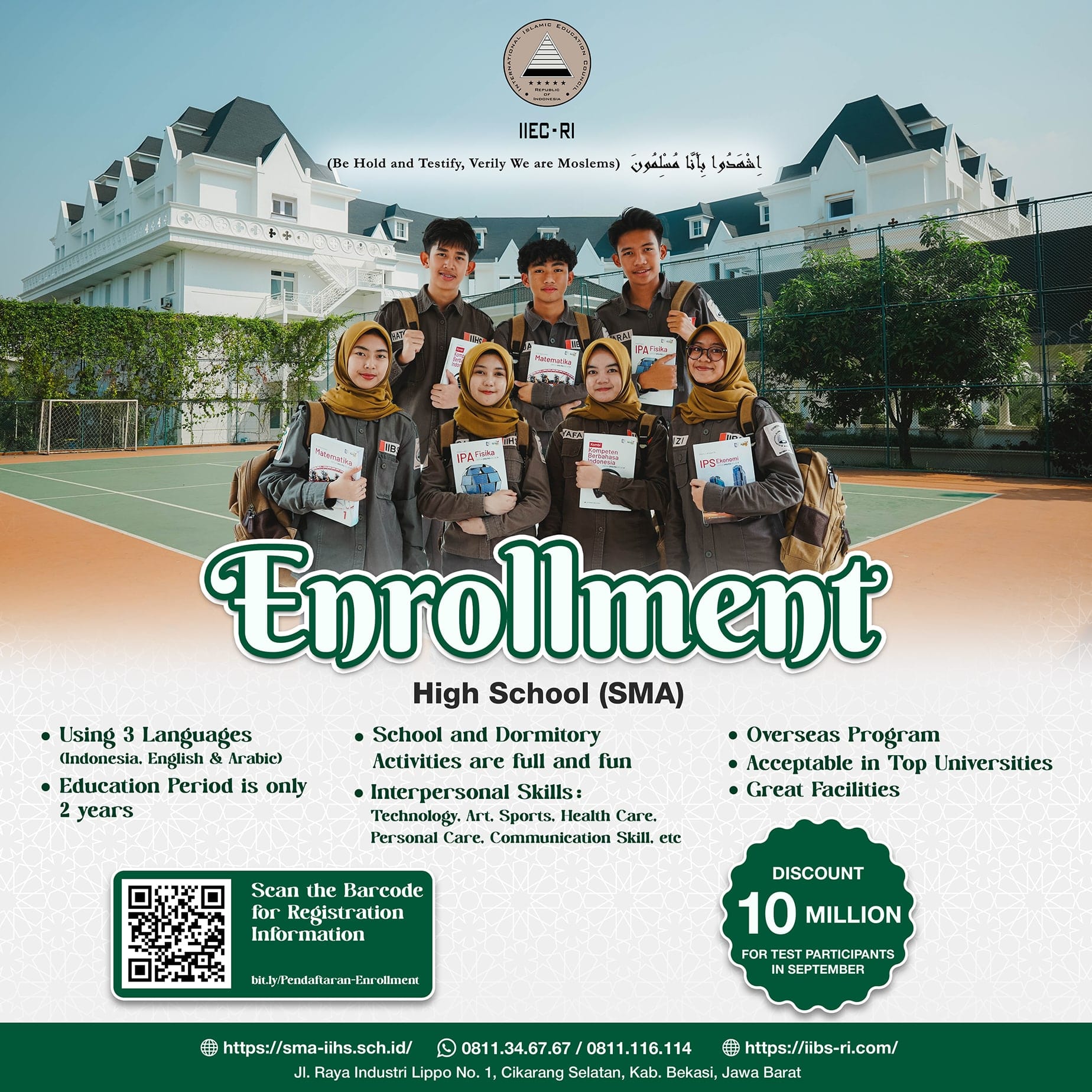 Penerimaan Peserta Didik Baru IIEC-RI (SMA-IIHS) 20262027